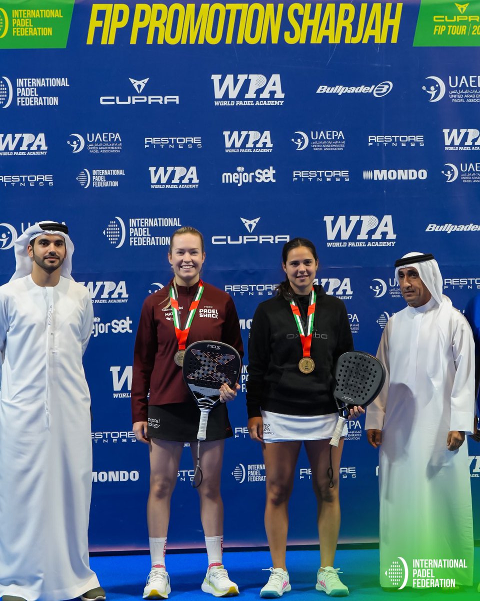 Curtain comes down on the tournament in #FIP💚Sharjah 🎖️

Congratulations to the winners 🤩

🏆🏆🚺 @silvialv27 &amp; @tianortonx

🏆🏆🚹 <a href="/sergioicardo/">Sergio Icardo</a> &amp; <a href="/franjuso/">Fran Jurado</a>
__

<a href="/UAEPA/">UAEPA</a> 
__

#PadelFIP
#CupraFipTour2024
#FIP💚Sharjah