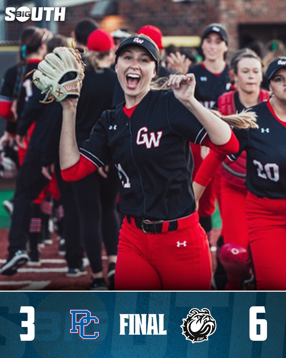 SWEEP 🧹

@GWUSoftball finishes the weekend 3-0 over the Blue Hose!

#BigSouthSB