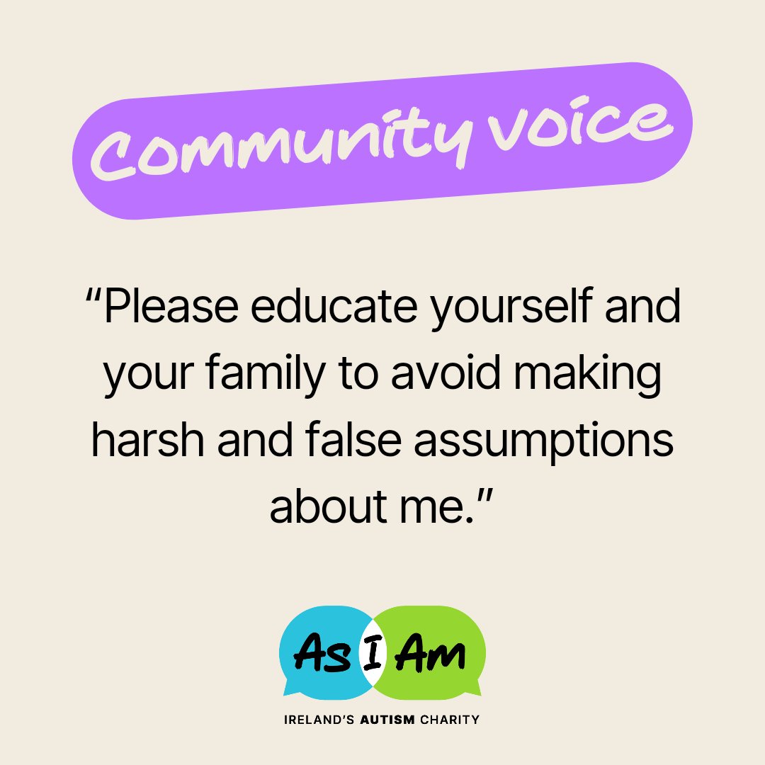 Day 28 of World Autism Month. We asked members of the public what is the one thing that people could do to remove barriers in your day-to-day life? One respondent said: “Please educate yourself and your family to avoid making harsh and false assumptions about me.”
