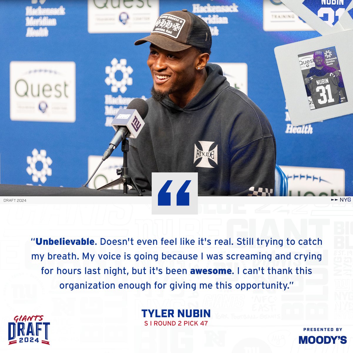 Happy to have you, Tyler Nubin 💙