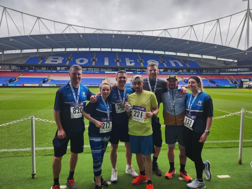 Huge well done to the coaches and volunteers who took part in this mornings Bolton wanderers in the community 10k run. Brilliant effort from all who took part. Thank you to everyone who donated and cheered from the side lines. 🏃‍♀️🏃‍♂️⚽️💙