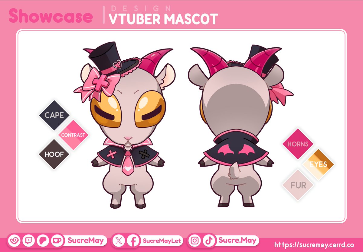 Commissions Done!!! Vtuber Mascot Design + 5 Emote Pack