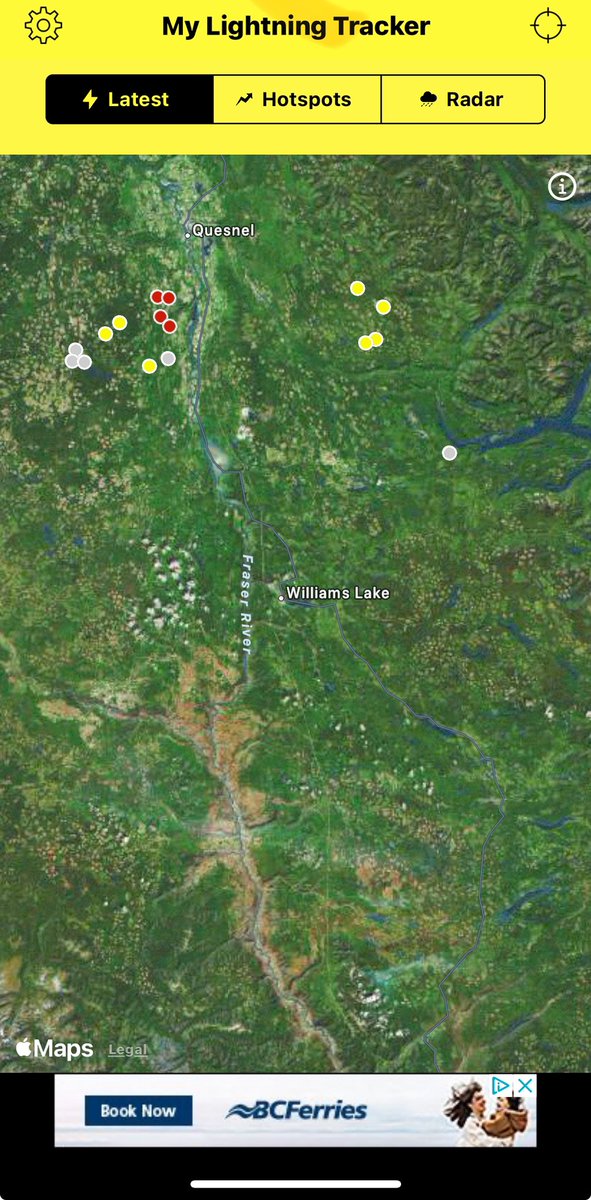 Lightning near #Quesnel and #WilliamsLake