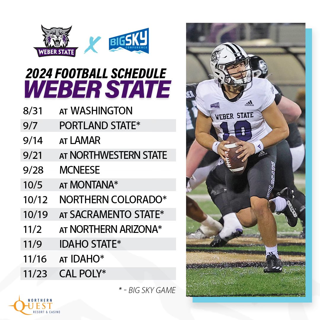 A look ahead to the 2024 slate for @weberstatefb 👀 #ExperienceElevated