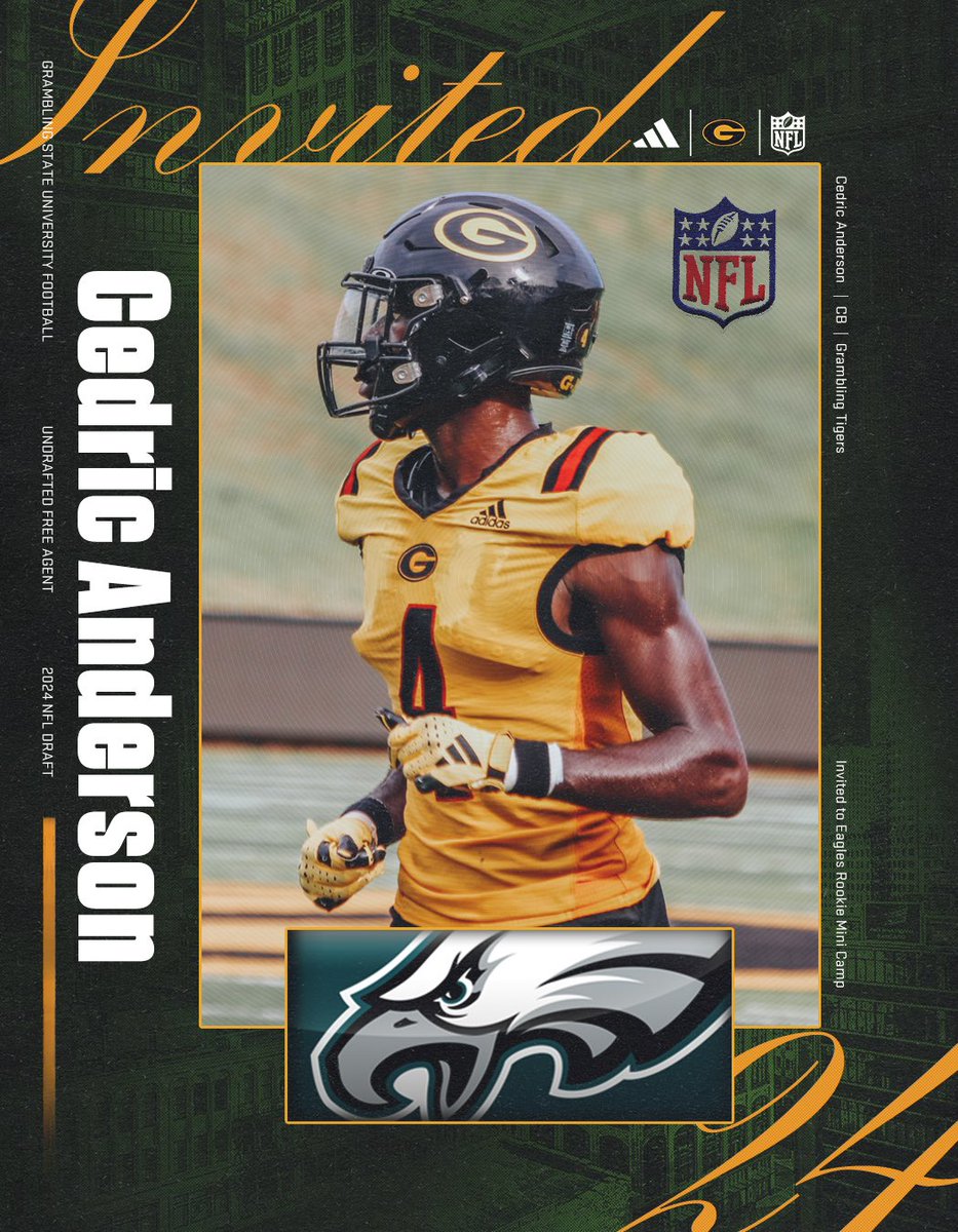 𝗣𝗛𝗜𝗟𝗔𝗗𝗘𝗟𝗣𝗛𝗜𝗔 𝗕𝗢𝗨𝗡𝗗! Cedric Anderson (@_C4NDERSON) is headed to the @Eagles rookie mini camp! #GramFam | #ThisIsTheG🐯