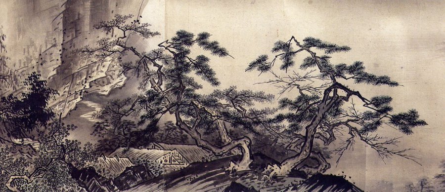 Landscape (detail), by Sesshū Tōyō, 15th-16th century

#inkpainting