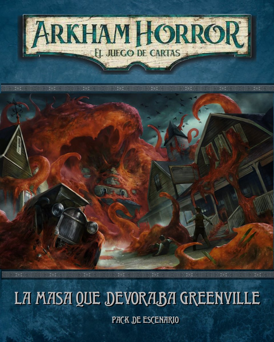 Nuestro nuevo pack de escenario fanmade La Masa que devoraba Greenville está disponible para su descarga e impresión. Disfrutadlo mucho y nos encantaría que nos contárais vuestra experiencia si lo jugáis. #arkhamhorrorlcg drive.google.com/drive/folders/…