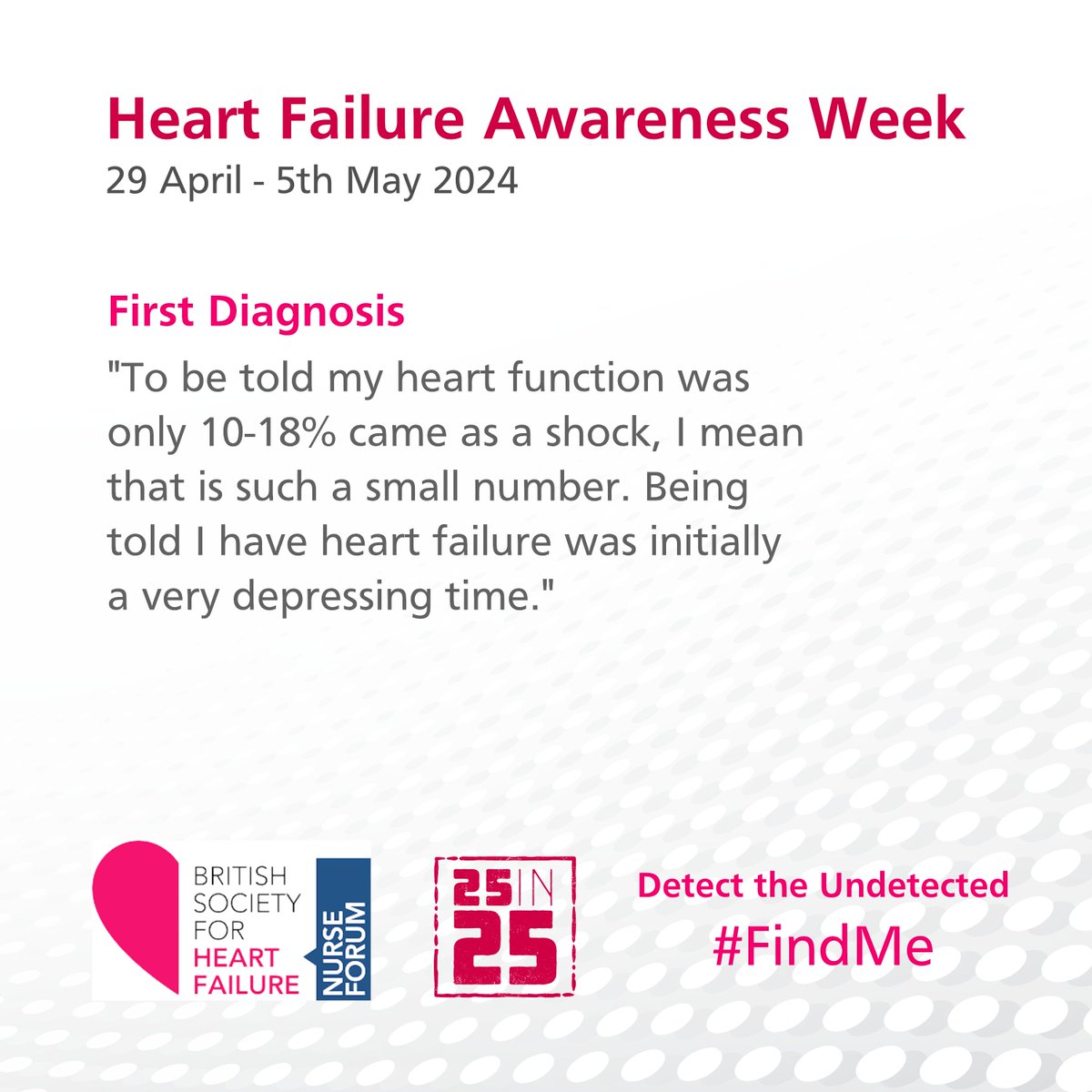 It's Heart Failure Awareness Week! All through the week we will follow the journey of John. Today John tells us about being told he has HF.
Link for full story.
members.bsh.org.uk/blog/view/Hear…
#FindMe #DetectTheUndetected #25in25 #FreedomFromFailure