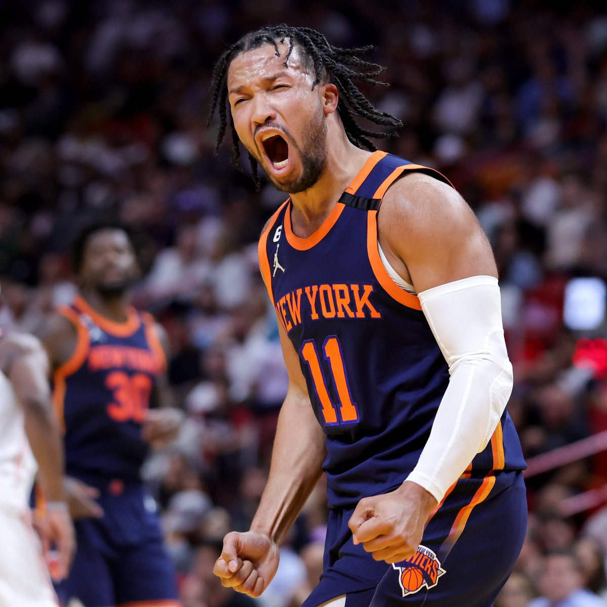 Jalen Brunson is the first player in NBA Playoffs History with 85+ PTS and 20+ AST over any 2-game span.

(via <a href="/StatMamba/">StatMamba</a>)