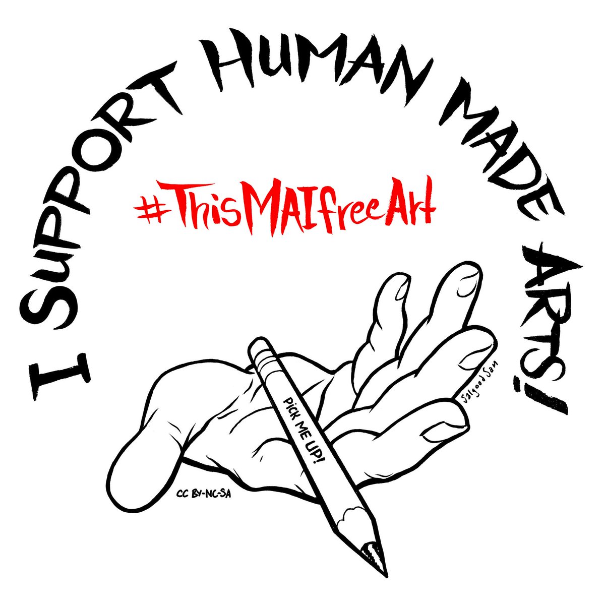 This May, Free Art with us!
We want to free it from exploitative generative AI capture and training without consent or licence! And encourage people’s human right to true self-expression, rather than resorting to gamified prompting engines.
#ThisMAIFreeArt #HumanMadeArts
