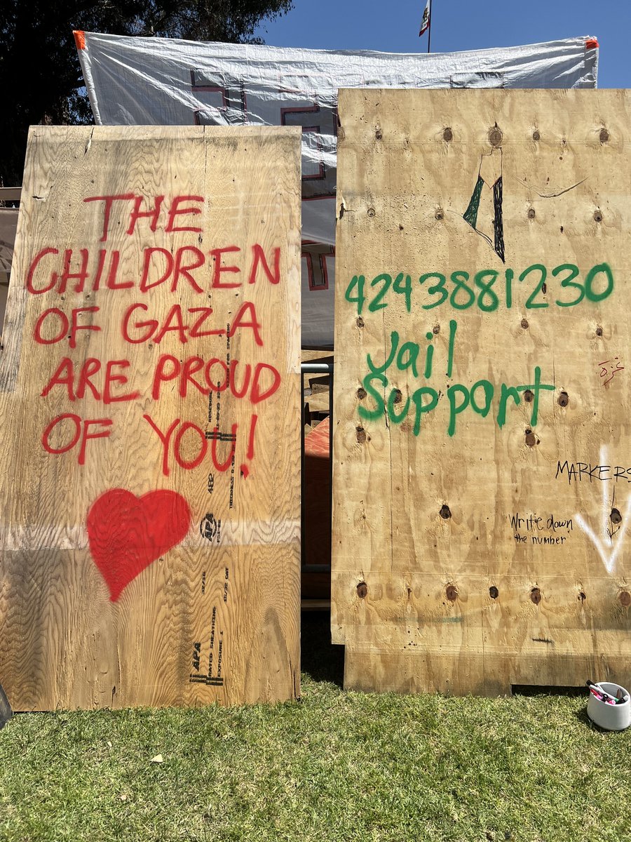 From the UCLA Gaza Solidarity Encampment: