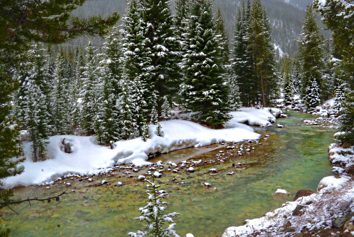 Snow Snake. 
Snow on the Snake River near Keystone. 
#9News #9wx