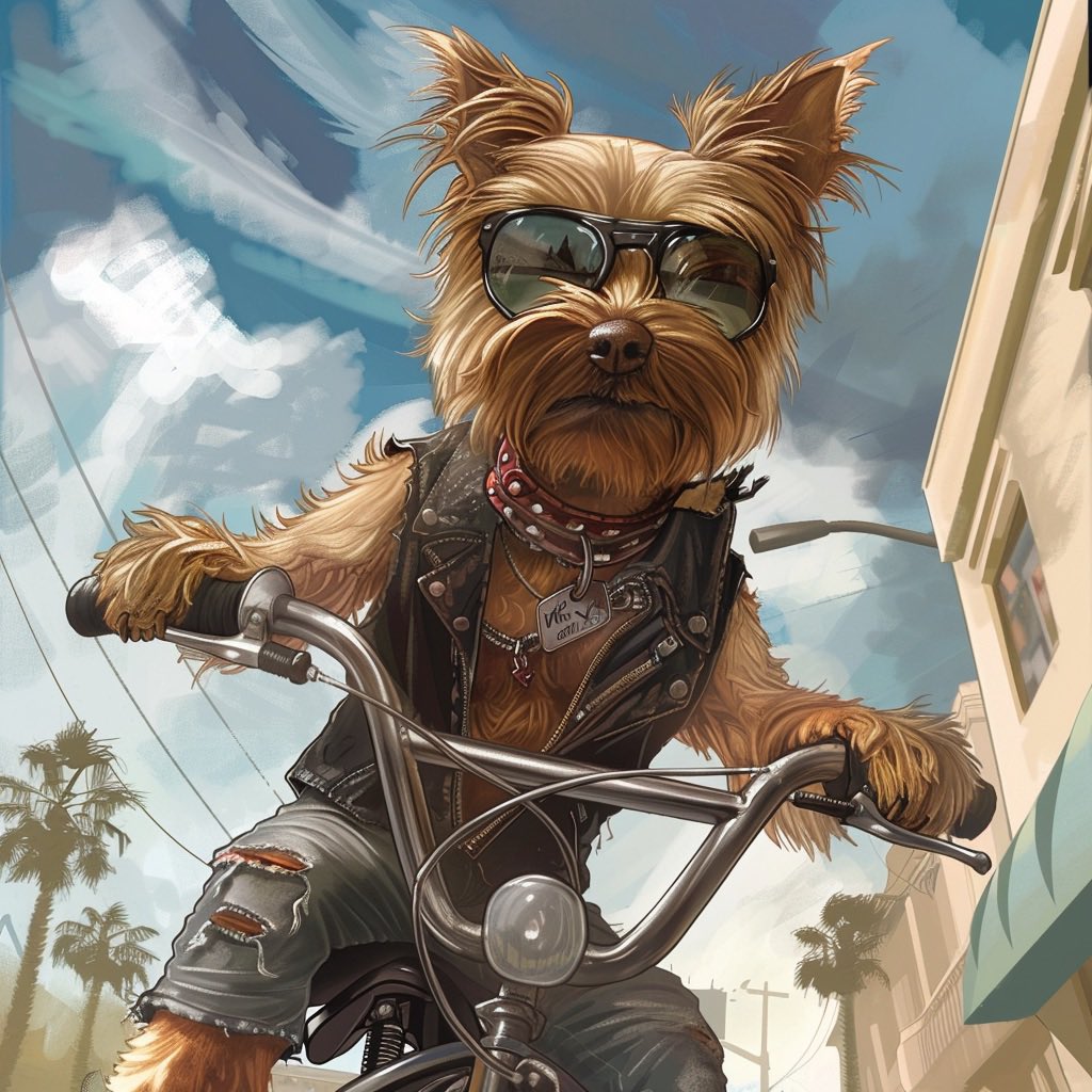 Baby I got the sauce baby I’m sauuucccyyy~ $Hobbes your favorite Elon Musk dog brings out his classic motorcycle attire because something’s brewing. This underdog is on a mission to be the top dog.. get a bag 💼 your in good hands!