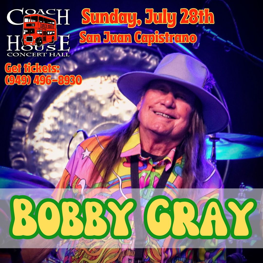 Bobby Gray will be performing at The Coach House on July 28th, with special guest, The Salty Suites! Join us for an evening of musical magic and secure your tickets TODAY!🎵🎤 Purchase tickets and dinner reservations👇 thecoachhouse.com // (949) 496-8930