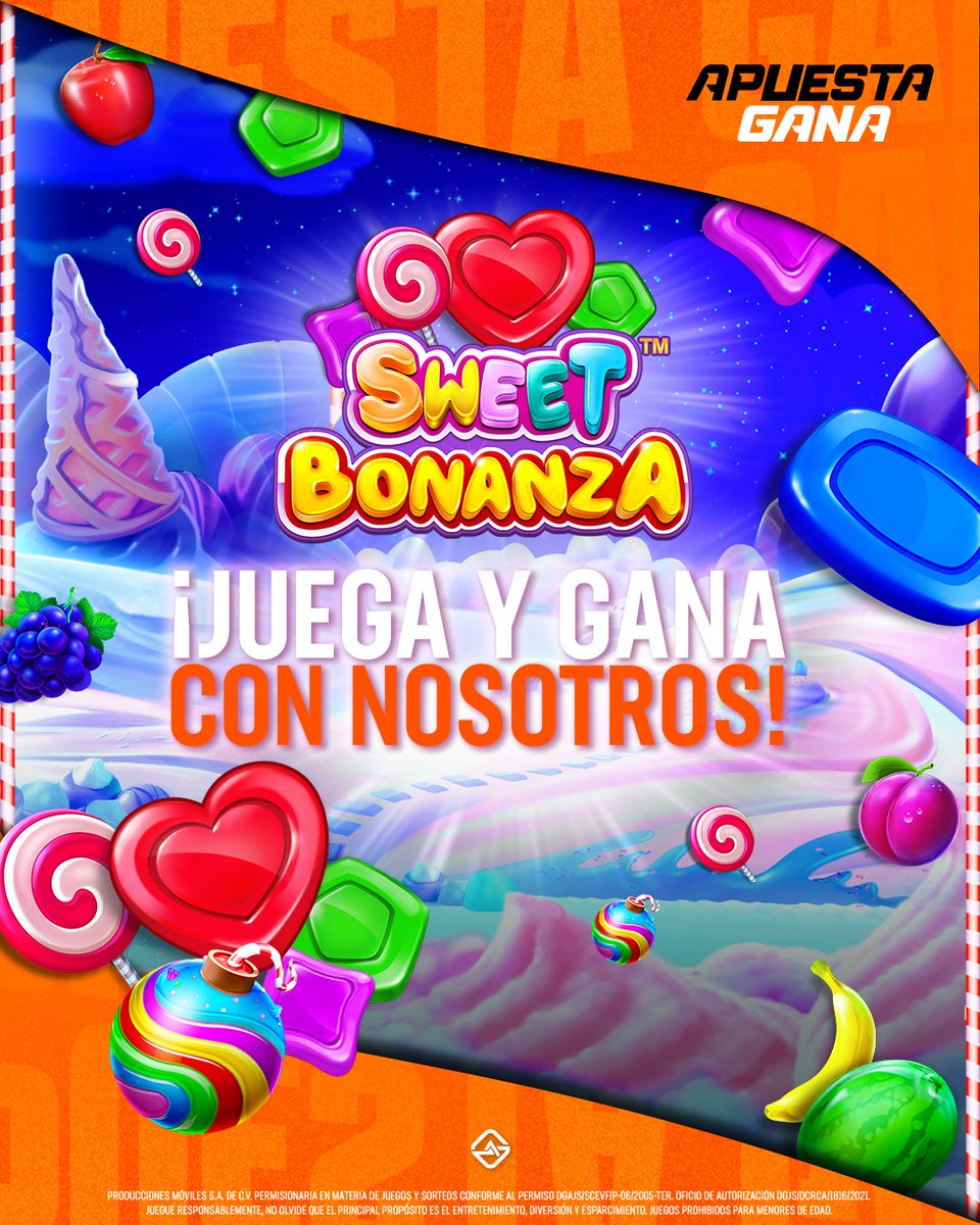 ¿Ya probaste Sweet Bonanza? Nuestro sabroso tragamonedas 🎰 donde te divertirás y te la pasarás ganando entre más delicioso dulces consigas. 🍬🍬

Regístrate en y GANA con los mejores y más emocionantes juegos de casino.
➡️ apuestagana.mx

🛑Para Mayores de 18 años🛑