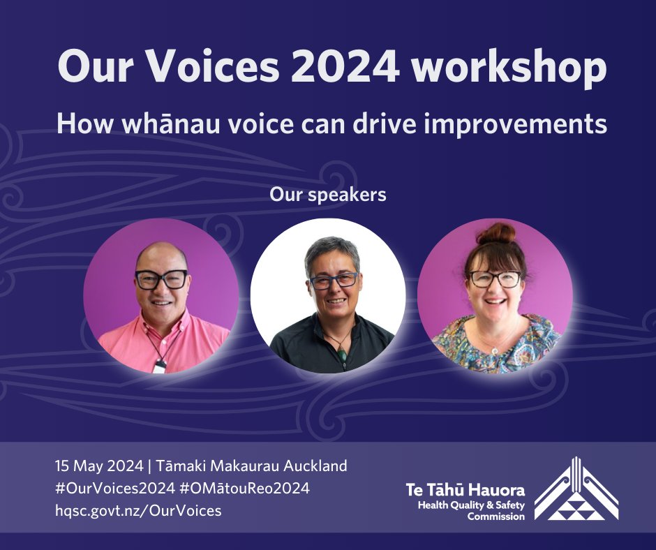 Discover the power of whānau voice in driving health care improvements. Join Akira Le Fevre, Suzanne Corcoran and Laura Ellis from Health New Zealand – Te Whatu Ora consumer engagement and whānau voice team. Register now for #OurVoices2024: bit.ly/48iTN8n