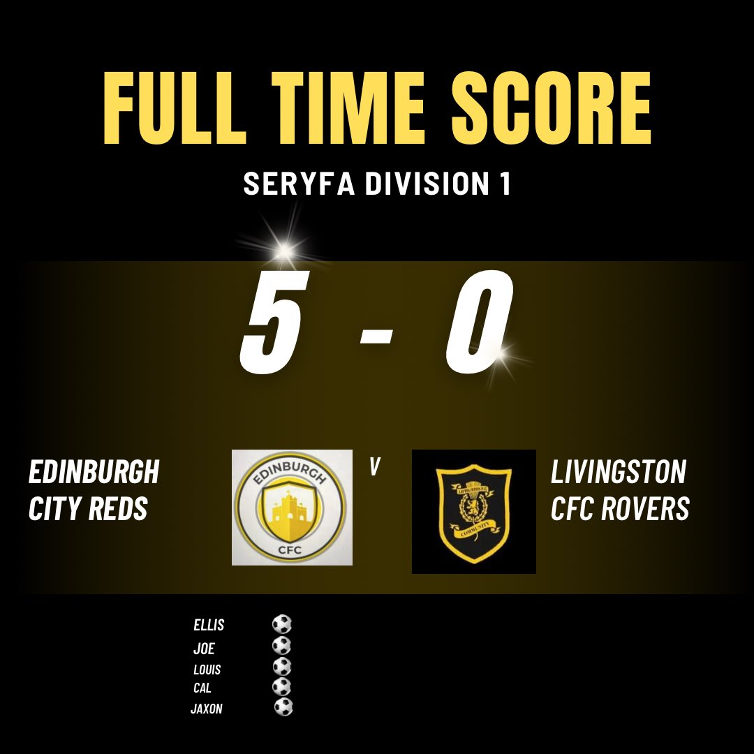 It was the Fantastic 5 show today. 5 goals and 5 wins on the trot for the boys. A fantastic showing yet again and we wish Livi all the best for the remainder of the season ⚽️⚽️⚽️⚽️⚽️👏👏👏👏👏