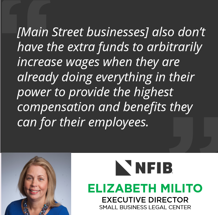 The Center Square quotes #NFIB's Beth Milito: “[Main Street businesses] also don’t have the extra funds to arbitrarily increase wages when they are already doing everything in their power to provide...' Read more: thecentersquare.com/national/artic…