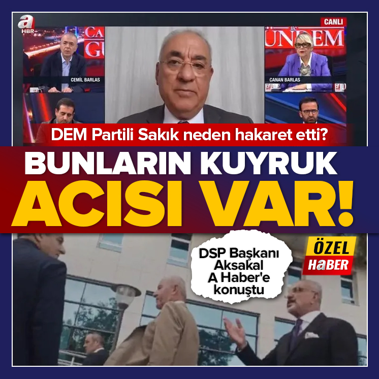 DEM Partili Sakık neden hakaret etti? DSP Genel Başkanı Önder Aksakal A Haber'e konuştu: Kuyruk acısı var ahaber.im/c20lgb_smt