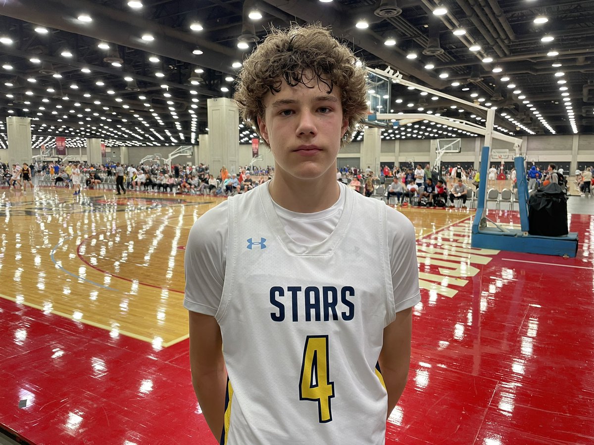 I’m buying stock in 2027 big man Davis Cochran of @StarsNash_MBB 15U. The 6’6” big man showcased his skill and shooting ability throughout the weekend at #GrassrootsShowcase