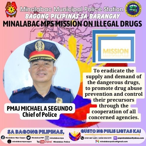 MinalabacPNP's tweet photo. Campaign against Illegal Drugs 

#SaBagongPilipinasAngGustongPulisLigtasKa https://t.co/rbIGGpMVn1