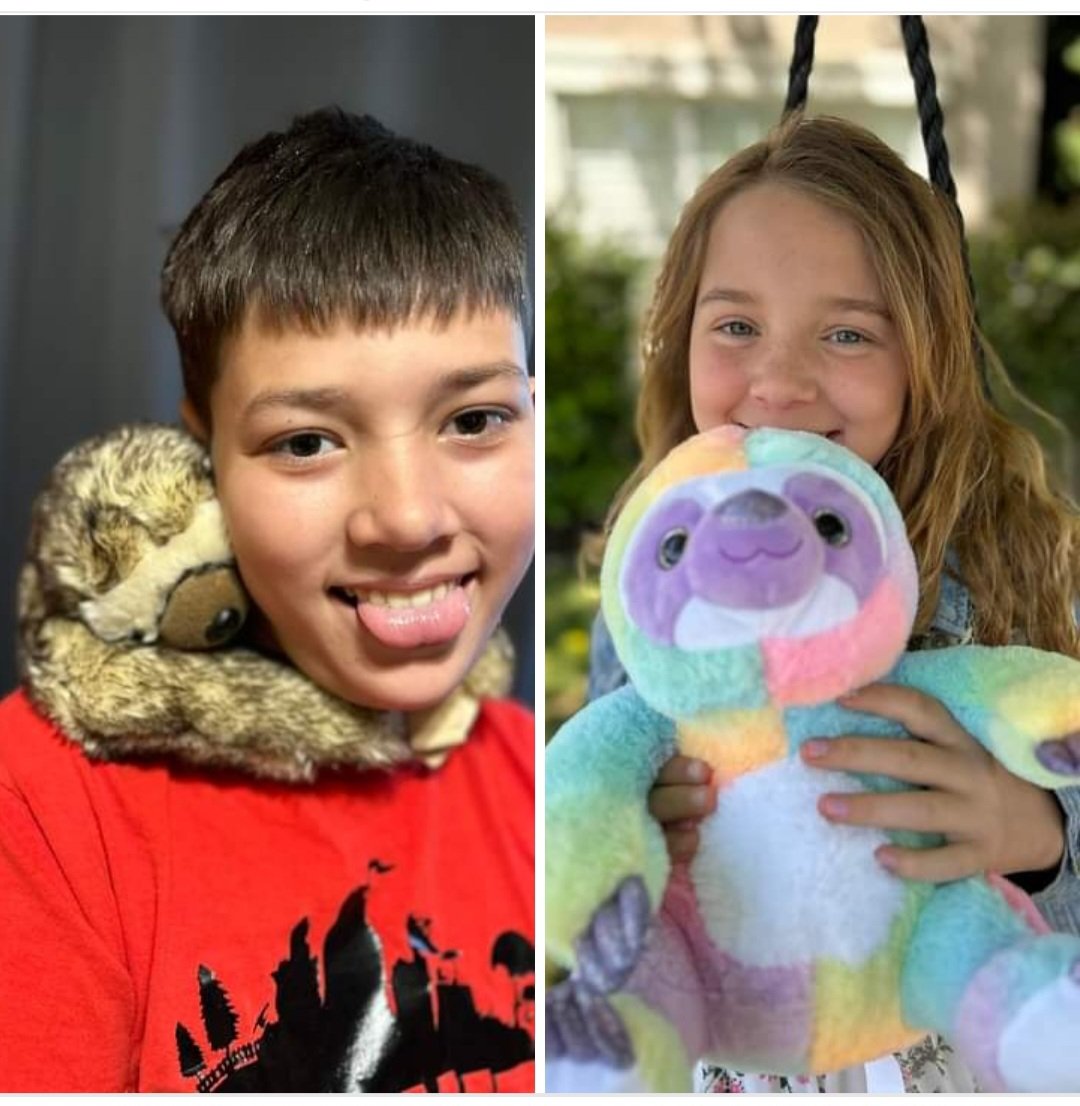 Our sloths arrived all the way from the UK. 😁 my kids love how different all 3 sloths are. Audrey had decided to name her sloth Pineapple. Thank you Julie Garfield for bringing a smile to my kids faces during this tough transition
#FindYourTribe #PompeDisease #NewbornScreening