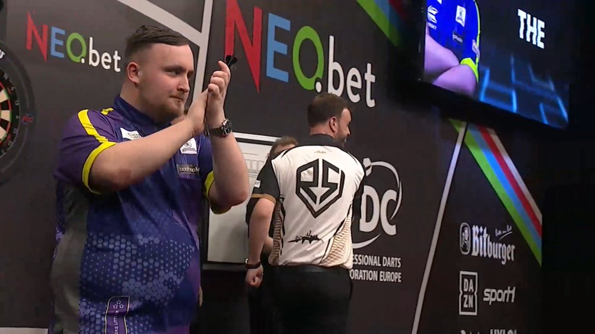 𝗡𝗨𝗞𝗘 𝗕𝗟𝗔𝗦𝗧𝗦 𝗜𝗡𝗧𝗢 𝗚𝗥𝗔𝗭 𝗙𝗜𝗡𝗔𝗟 ☢️ Luke Littler storms into his second European Tour final after a 7-2 demolition of Ross Smith with a 105.6 average, four 180s and 58% on the doubles! #ADO24