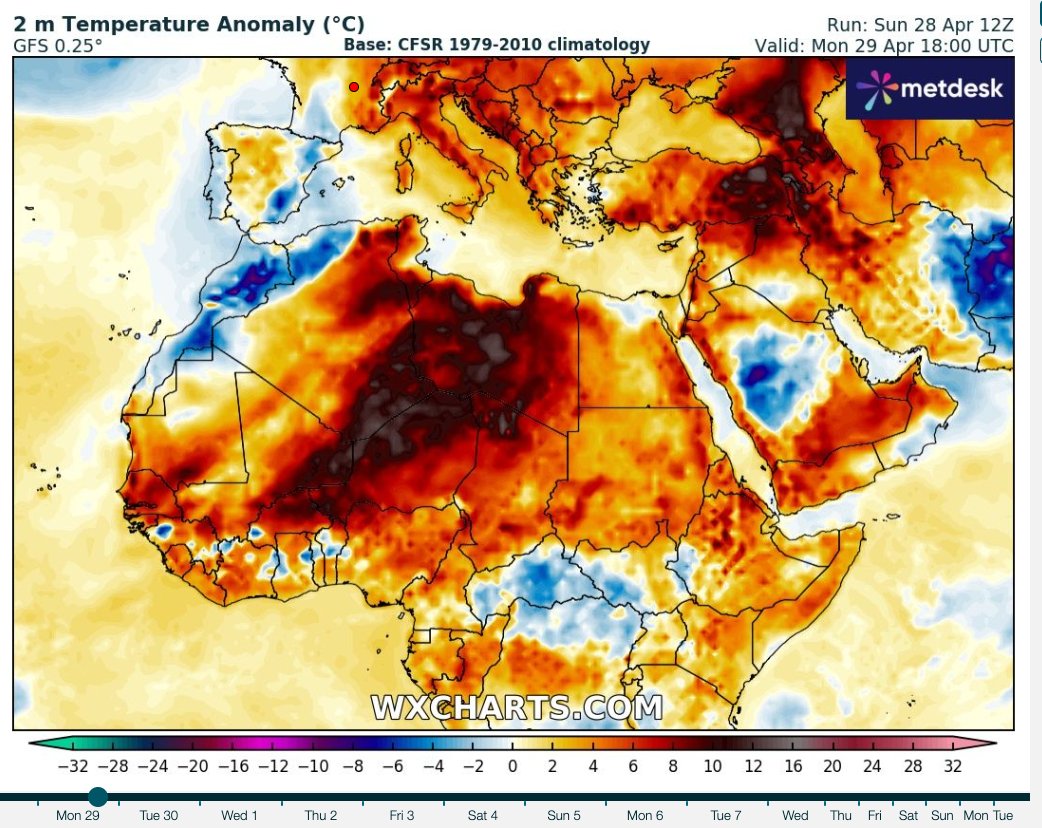 'Es ist die schlimmste Trockenperiode seit 100 Jahren: Im Süden Afrikas sind mehr als 24 Millionen Menschen von Hunger und Wasserknappheit betroffen.' 1 #Anomalie von +12°C bis +16°C in Afrika hat ganz andere Auswirkungen als 1 Anomalie von +16°C in Mitteleuropa.…