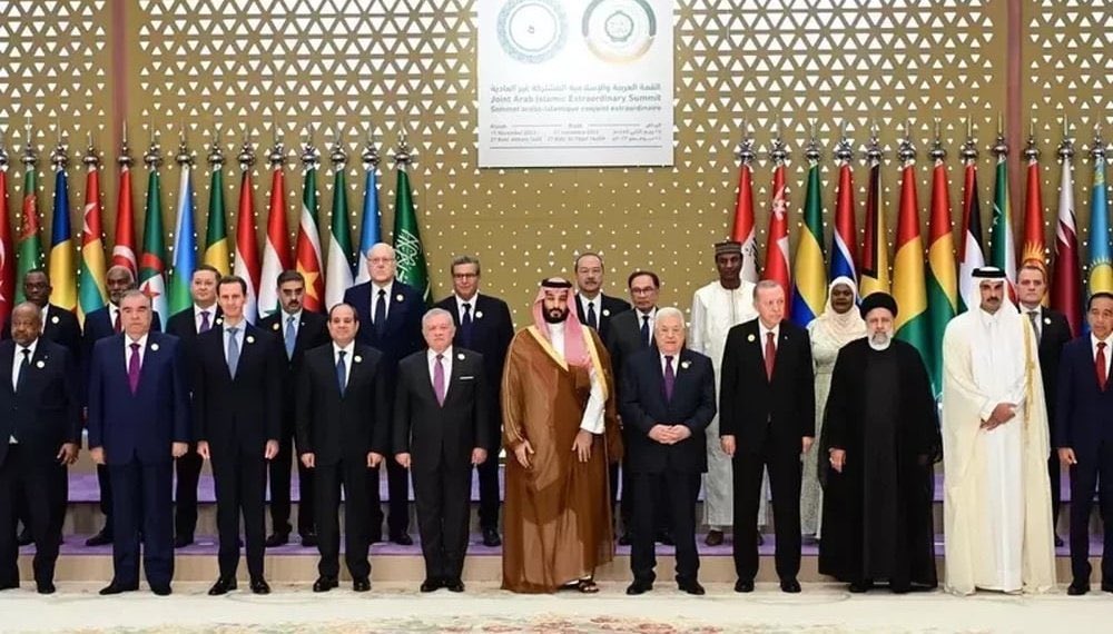 JUST IN: Arab and Muslim officials meeting in Saudi Arabia call for sanctions on Israel.
