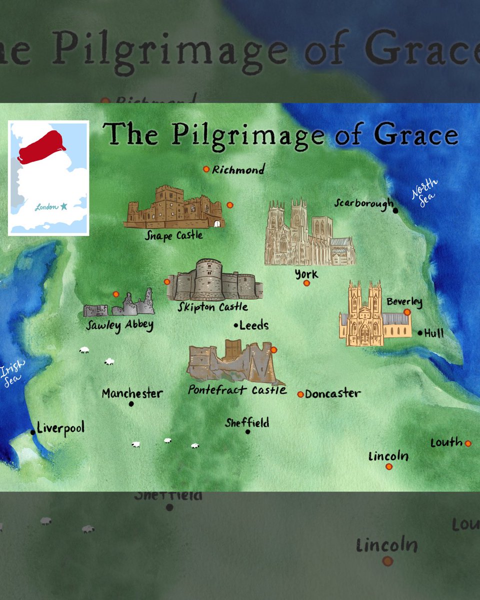 Opposition to the religious changes introduced in the 1530s exploded into outright rebellion in the north in 1536, in one of the biggest threats to Henry VIII’s reign. Dr Kirsten Claiden-Yardley explores the places connected to the Pilgrimage of Grace. bit.ly/4a0cfDI