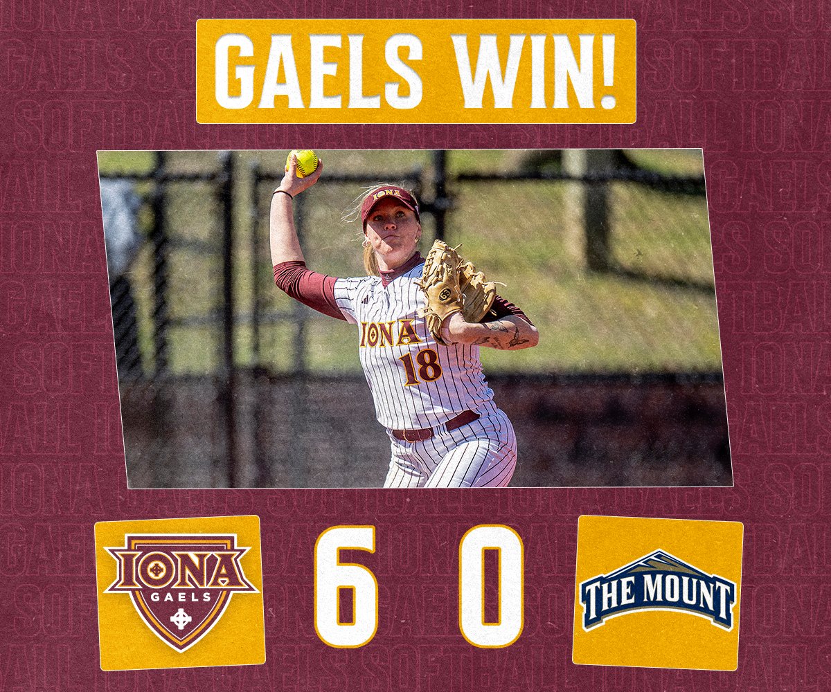 #GAELSWIN!!!

A 6-0 shutout win over Mount on Senior Day for the Gaels! Samantha Rieb surrendered just 1 hit and struck out 6 batters! Jamie Sheeran went 2-for-3 with 4 RBI and tied the program record with her 44th career home run!

#GaelNation