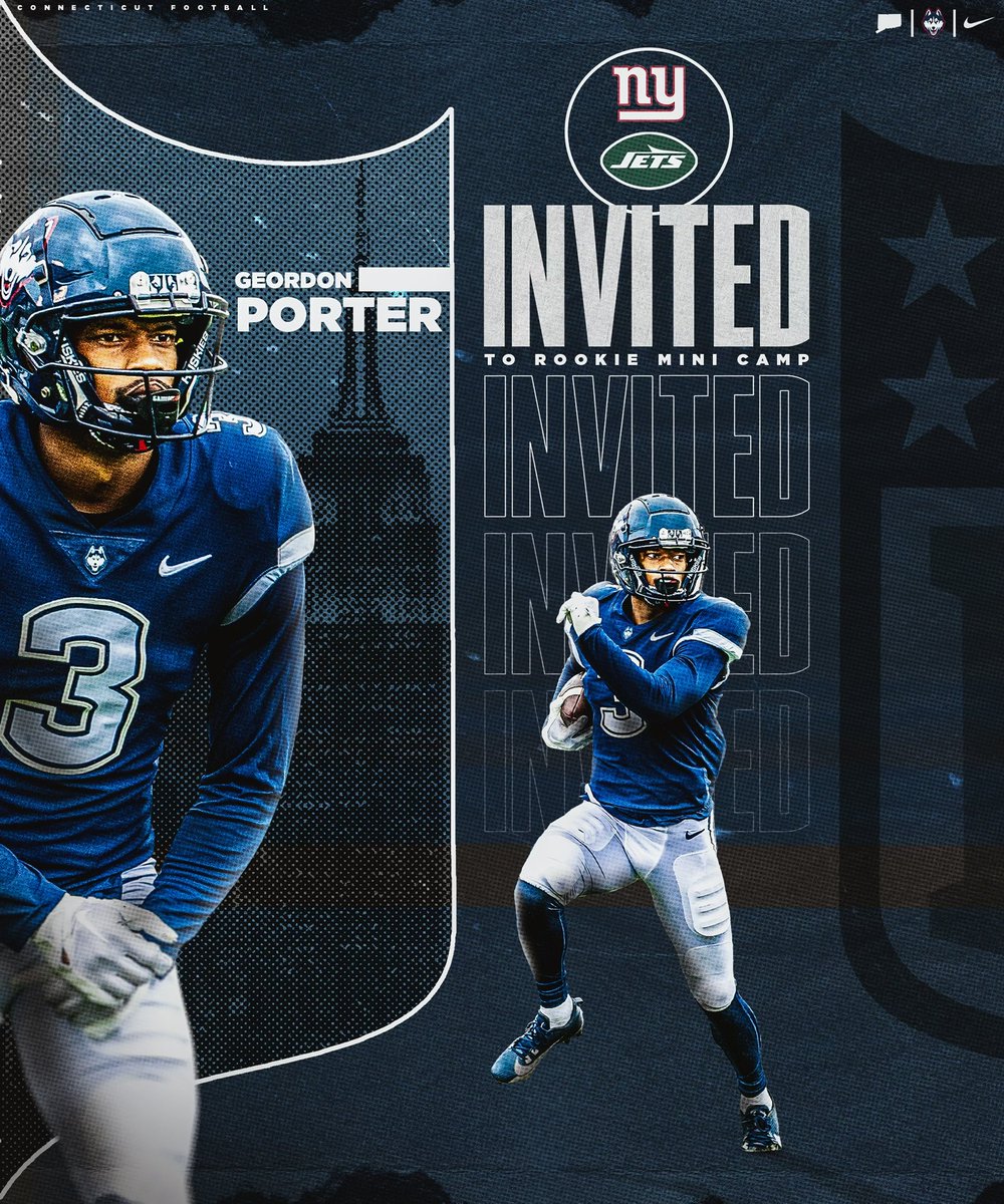Congrats <a href="/GeordonPorter/">GP</a> on his invite to the <a href="/nyjets/">New York Jets</a> and <a href="/Giants/">New York Giants</a> rookie minicamp!

#CTFootball