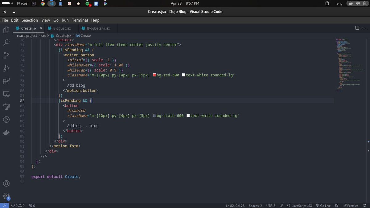 im_telepathic's tweet image. Here is 2 days of work. This is my touch on @thenetninjauk react series with tailwind and framer-motion
#100DayOfCoding #build