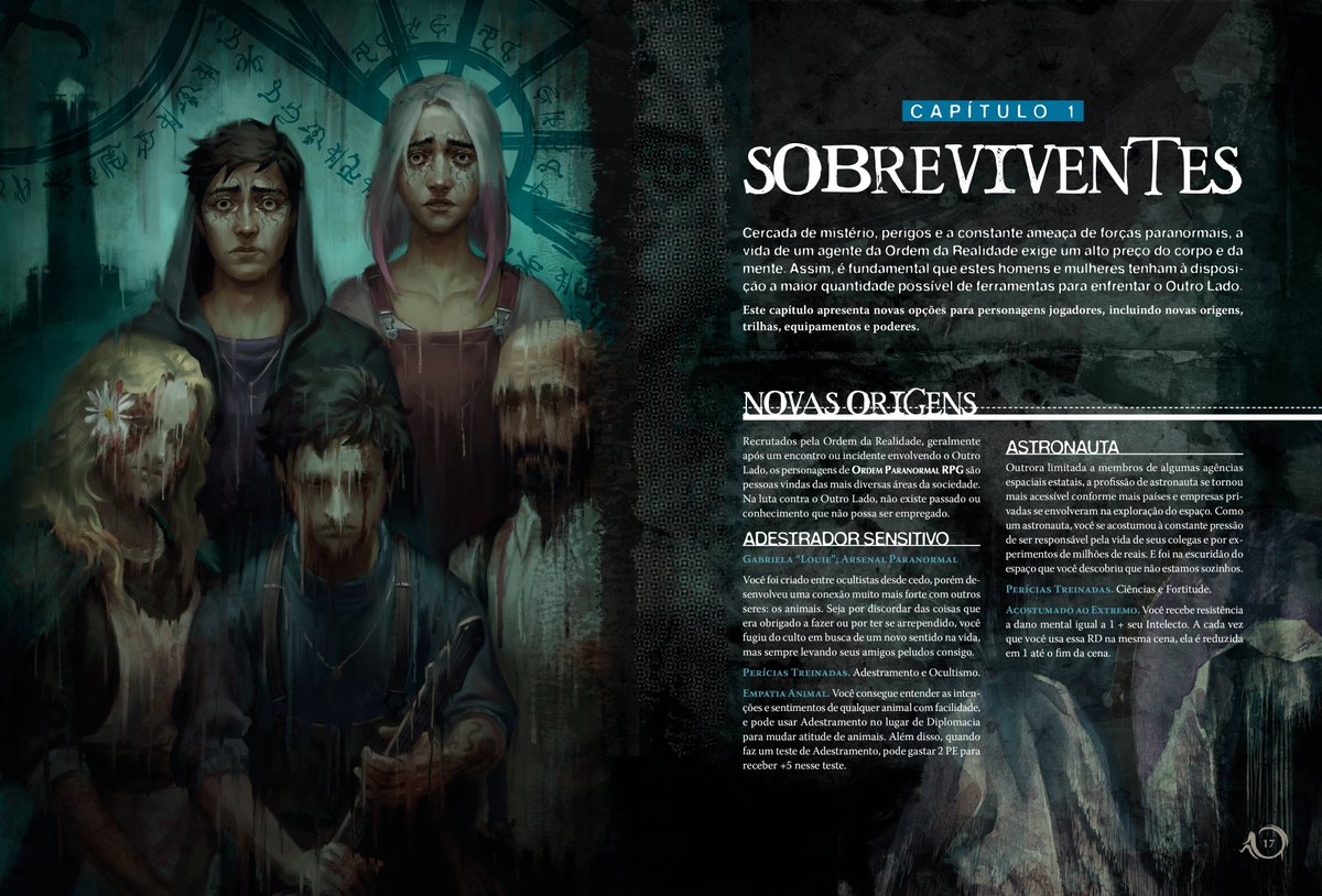 OrdemParanormal's tweet image. O que tem no livro?

● Regras opcionais para quem quiser outros estilos de jogo. Por exemplo, mais realista, mais focado em terror, etc.

● Muitas regras novas para aprofundar o jogo: mais opções para cenas de investigação, perseguição e furtividade, e mais!

● 20 novas…