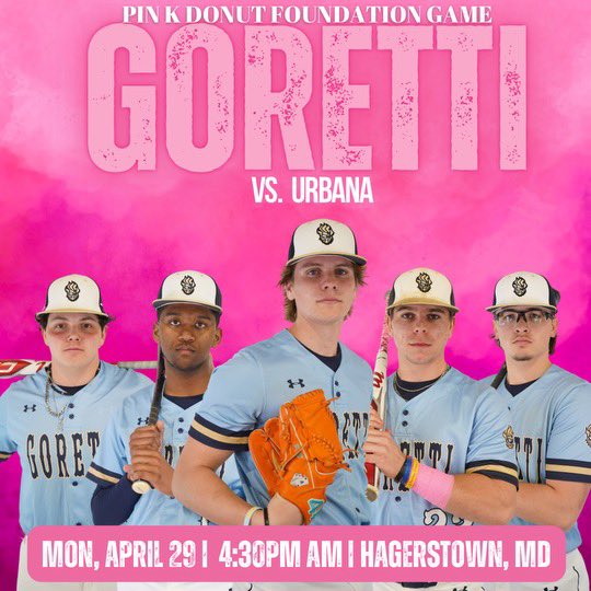 Pack the house tomorrow at Goretti field for a great matchup against Urbana and support a great cause! @PrepBaseballMD @Xposure_Sports @JNaill8 @kcbamaboy13