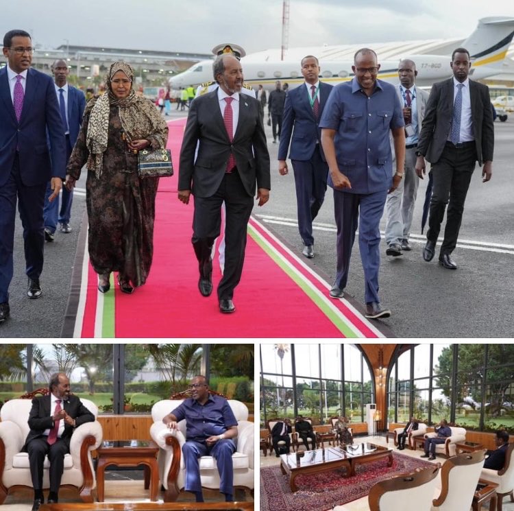 YoungSomalia's tweet photo. . #Somalia 1 arrive in Nairobi, #Kenya to attend the IDA21 Conference of #Africa Presidents and the World Bank which will be held on April 29, 2024. https://t.co/9O7DwaumzG