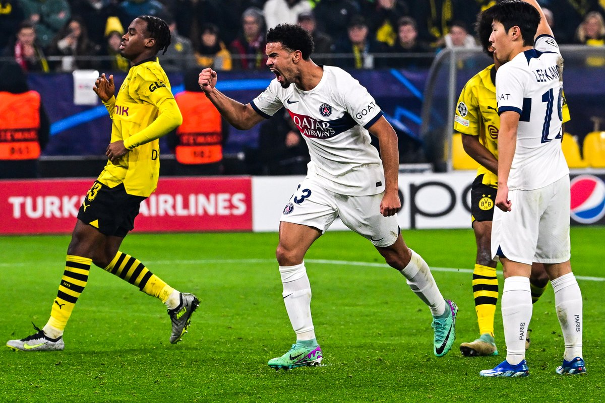 𝟭𝟳 𝗮𝗻𝘀, 𝟵 𝗺𝗼𝗶𝘀 𝗲𝘁 𝟱 𝗷𝗼𝘂𝗿𝘀 : Le premier but de Warren Zaïre-Emery en Ligue des Champions (contre Dortmund le 13 décembre dernier). Et un but ô combien important puisque celui-ci a permis au PSG d'égaliser face au Borussia Dortmund (1-1) et d'envoyer le PSG en…