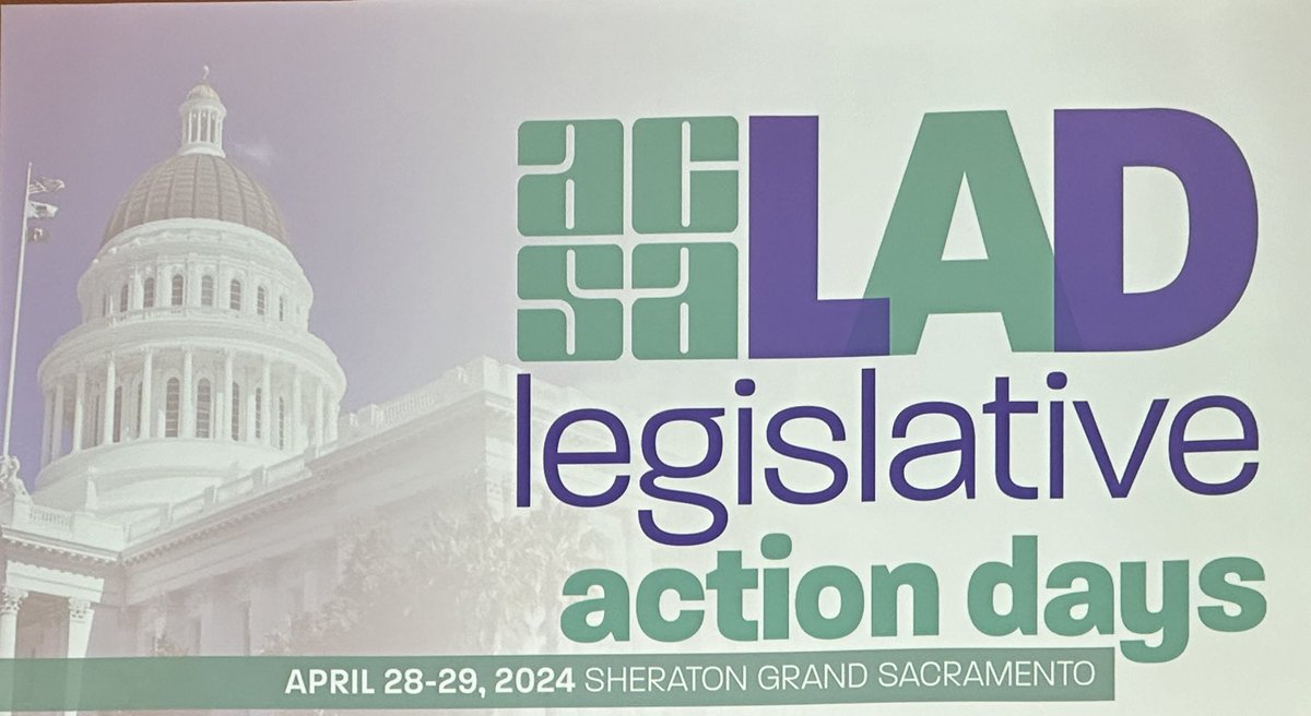 Here we come Sacramento! ACSA is ready to talk about educational issues facing California schools every day. #acsa #ACSARegionXIX