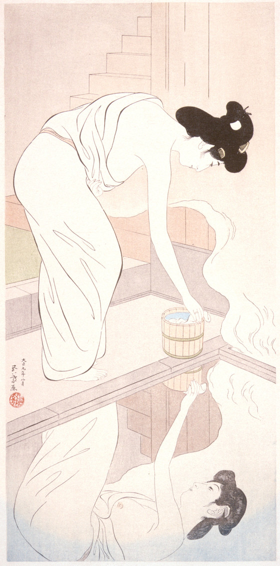 Woman at the Hot Spring, by Hashiguchi Goyō, 1920

#shinhanga