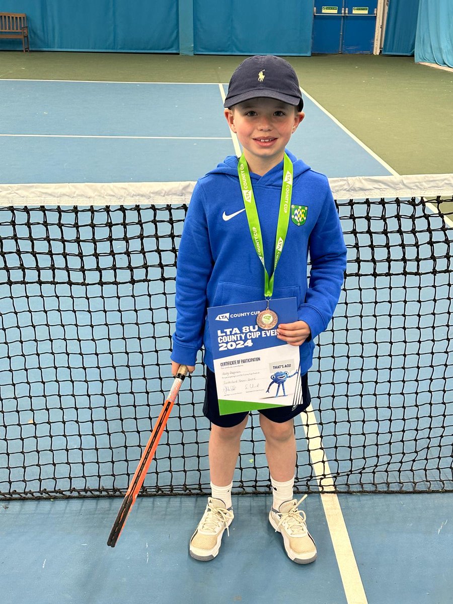 A huge well done to Harry playing tennis for Cumbria today.