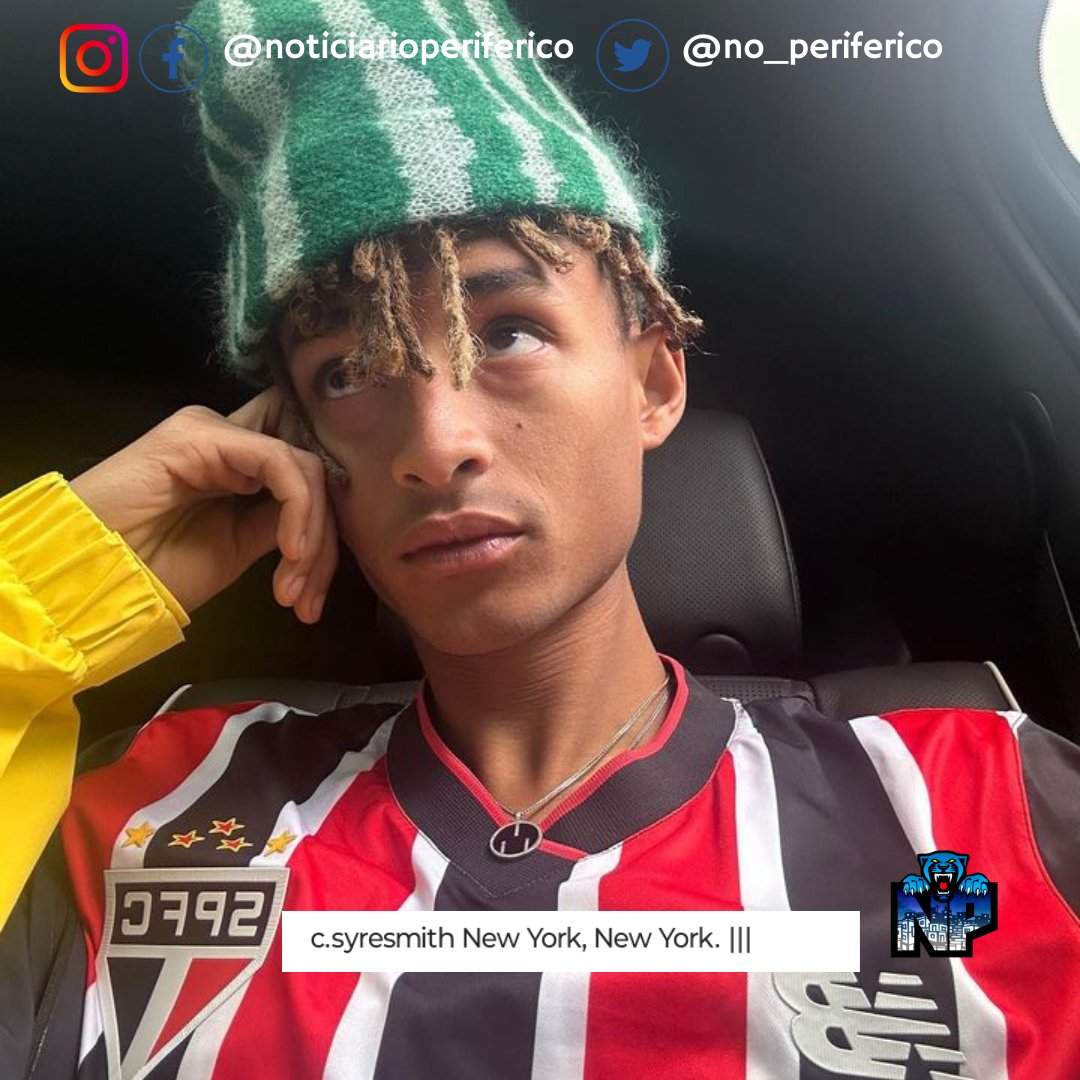 Jaden Smith em Nova York com a camisa do São Paulo 

#jadensmith #saopaulofc