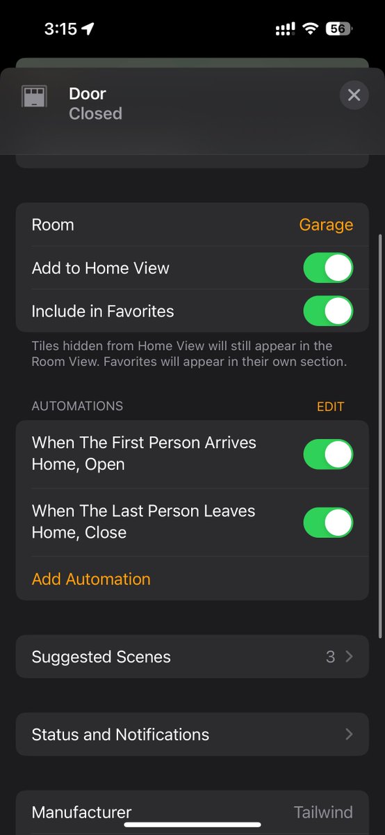 My commitment to not pay @myQConnect a subscription fee for my car, continues. They may have broken normal HomeKit integration, but 3rd parties exist.