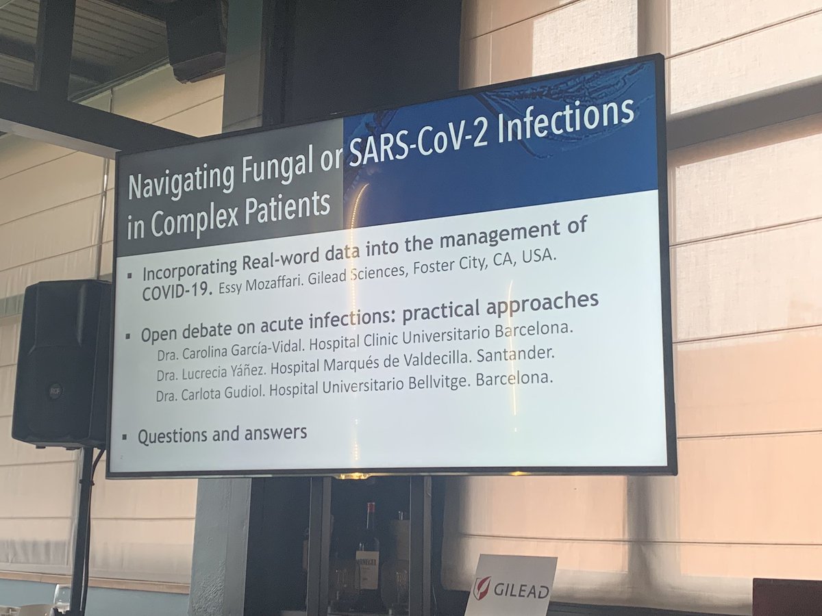 Very happy to share this evening with 🔝 🔝 infectious experts @c_garciavidal and @Carlotasway3 talking about #COVID19 and #fungalinfections in #hematologic #patients 
Thanks @GileadSciences for this meeting 😊