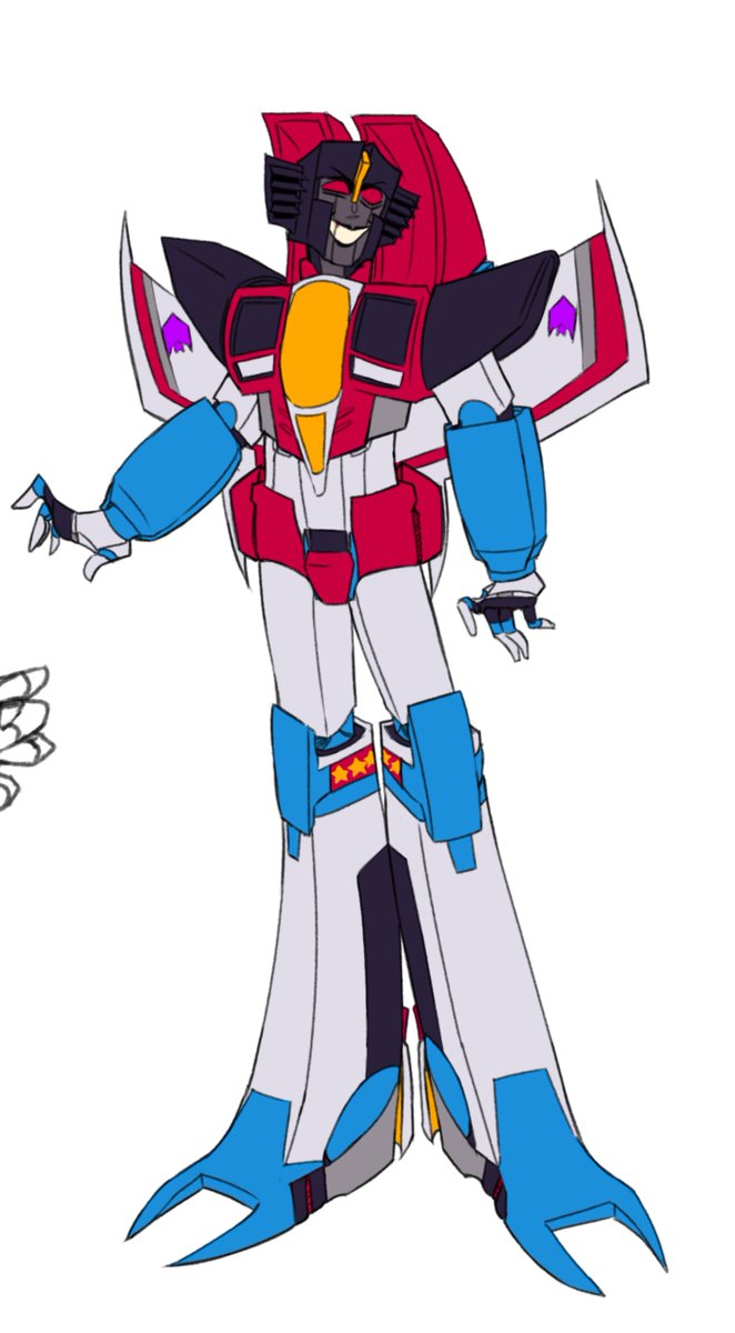 ⭐️HES COMPLETED, hopefully i dont up and change his design again out of nowhere but im happy with this for now! Plus a bonus flat color because i like how it looks unshaded too 

My absolute favorite bow before your lord screamer

#starscream #Transformers 
#transformersart