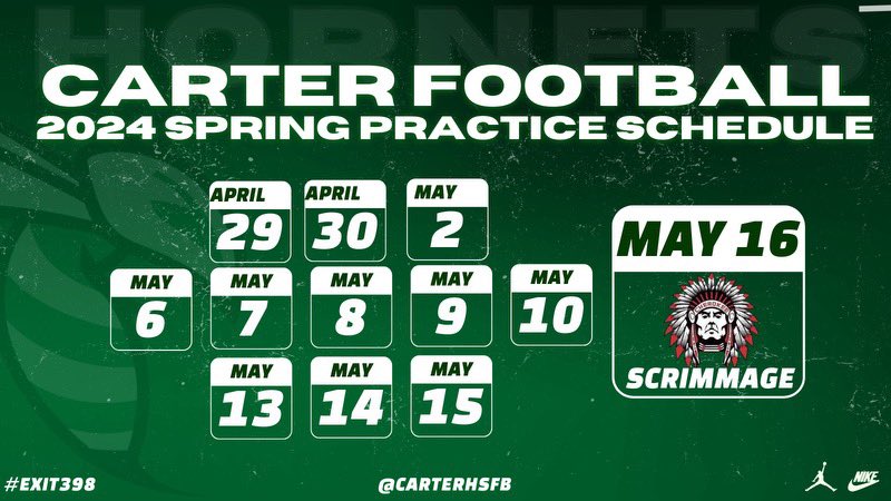 24 HOURS‼️ College coaches planning on visiting #Exit398 mark your calendars now. I’m beyond excited for tomorrow. #GoHornets🟢⚪️ #TogetherWeConquer #SpringBall24