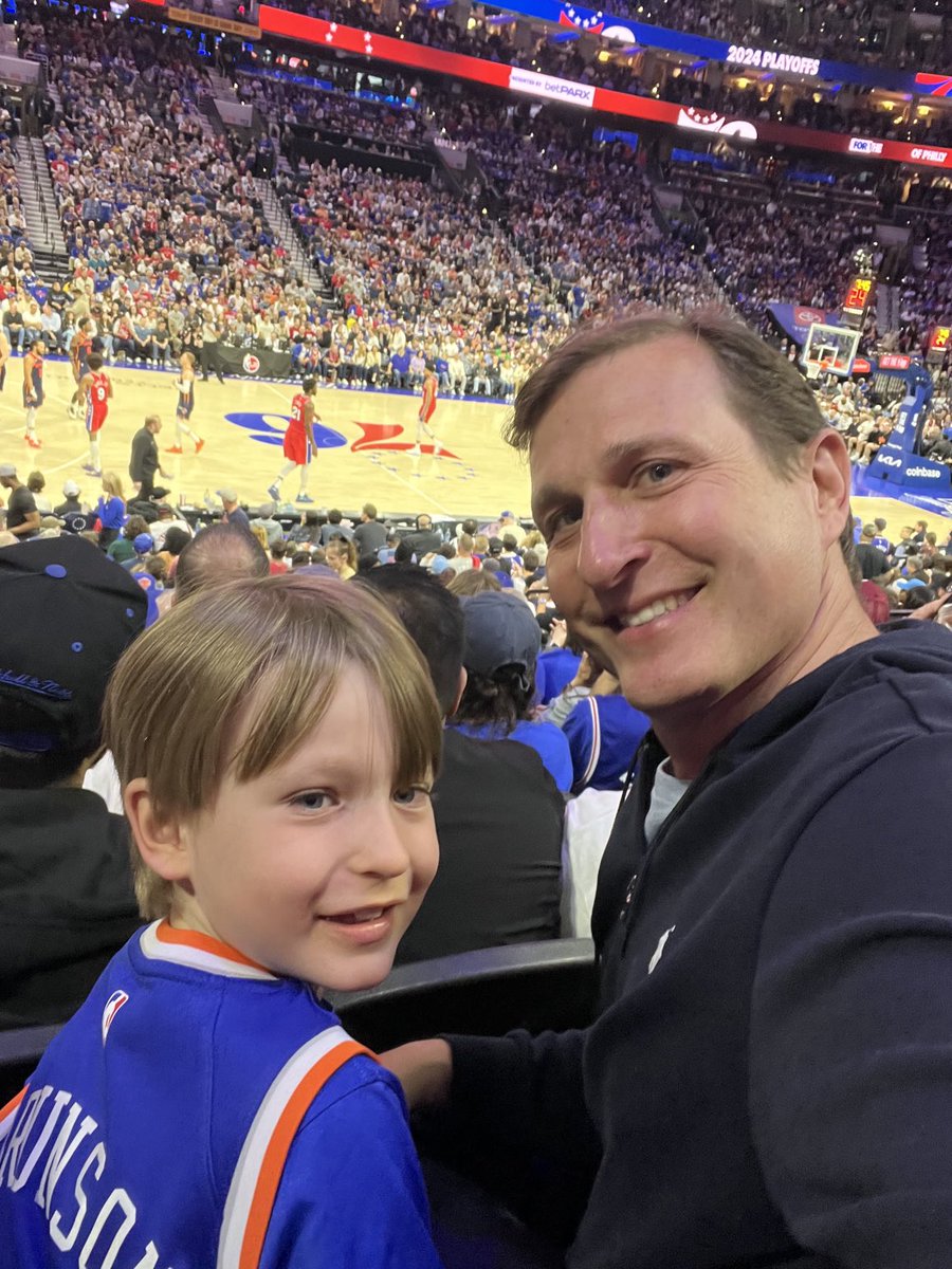 Great win for the ⁦@nyknicks⁩! Knicks fans took over the Philadelphia arena today. #LetsGoKnicks