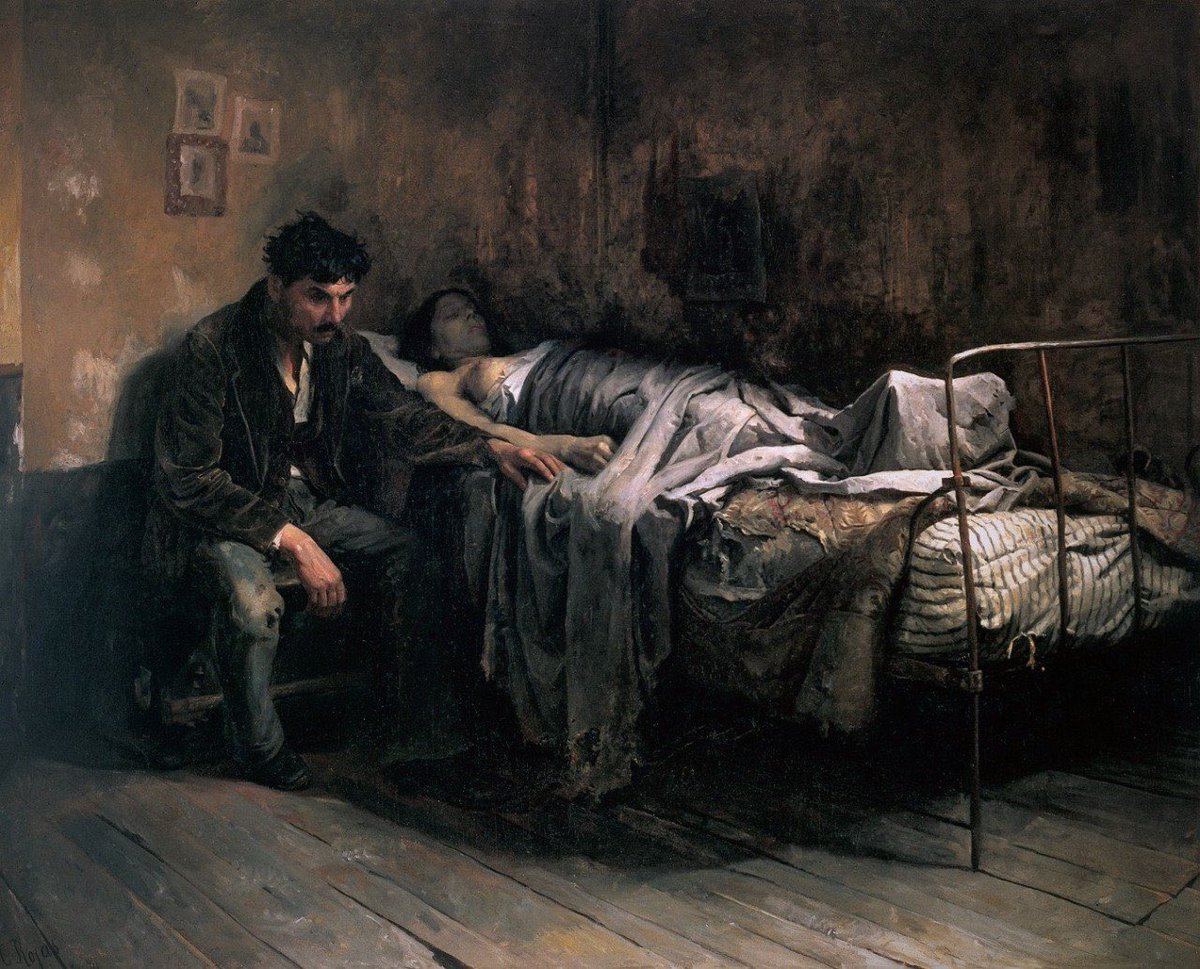 🖼️ The Misery, 1886 by Cristóbal Rojas 🇻🇪 (Venezuelan, 1858–1890)