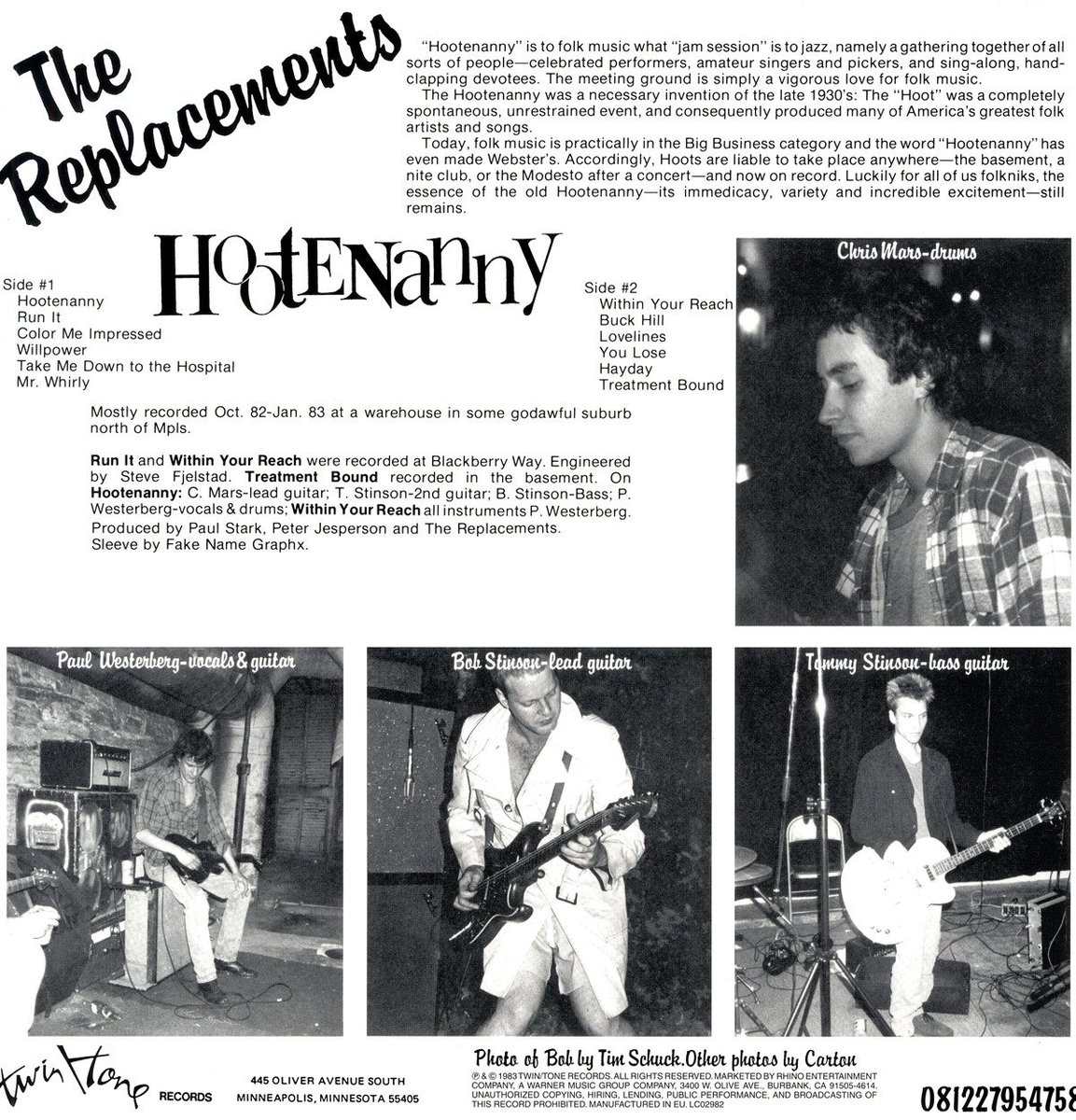 41 years ago today
Hootenanny is the second studio album by the American punk rock- / alternativ rock band The Replacements, released on this day in 1983

#punk #punks #punkrock #TheReplacements #history #punkrockhistory #otd