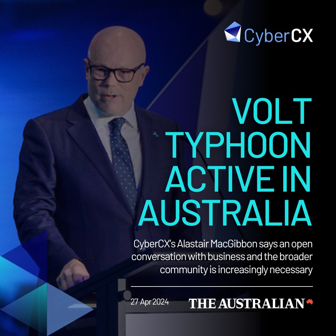 CyberCX's Alastair @MacGibbon said we should assume foreign governments are attempting to access Australian critical infrastructure & businesses following reports that Chinese state-sponsored hacking group Volt Typhoon is active in Australia. Read more: theaustralian.com.au/nation/politic…