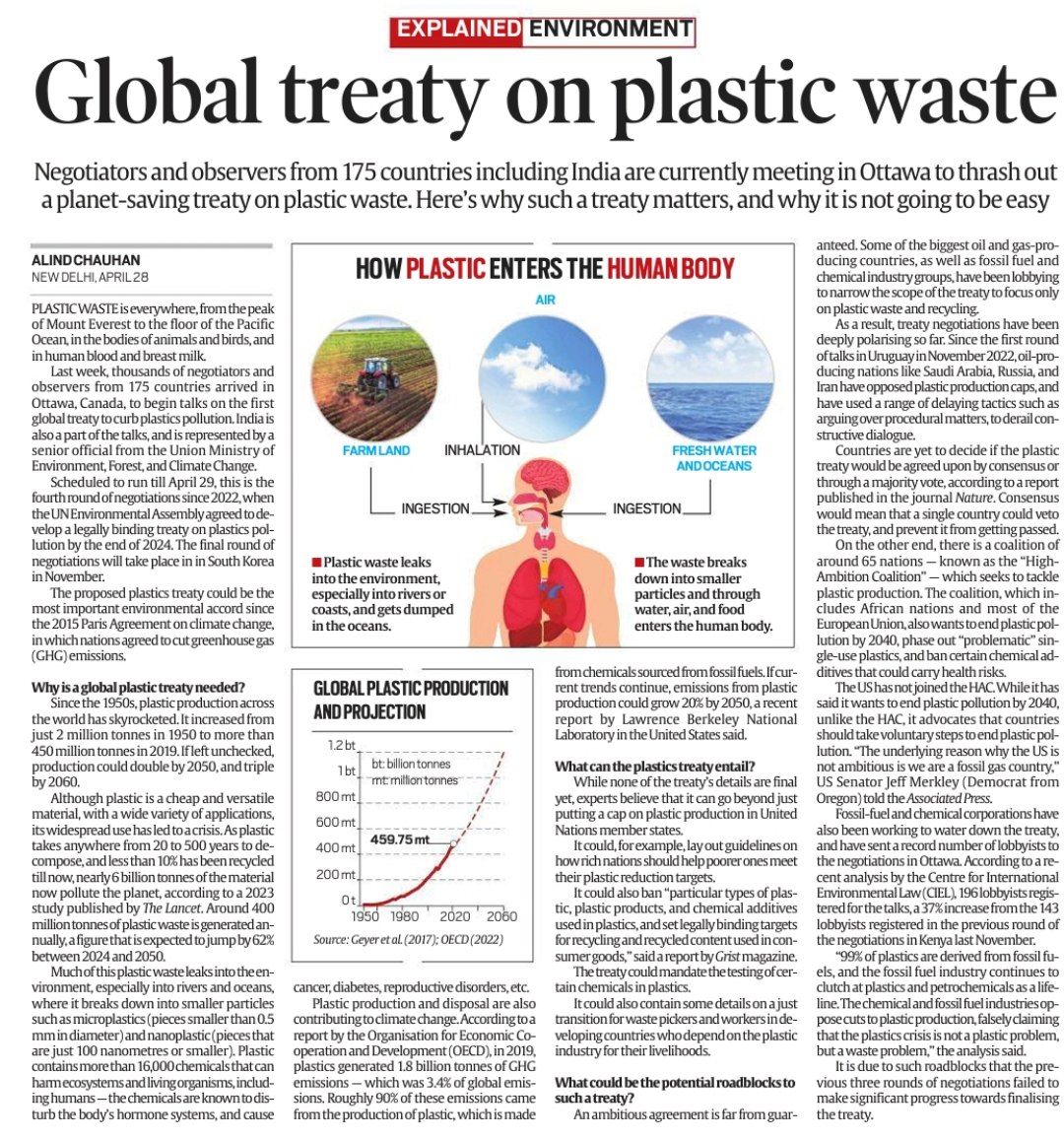 Global treaty on plastic waste